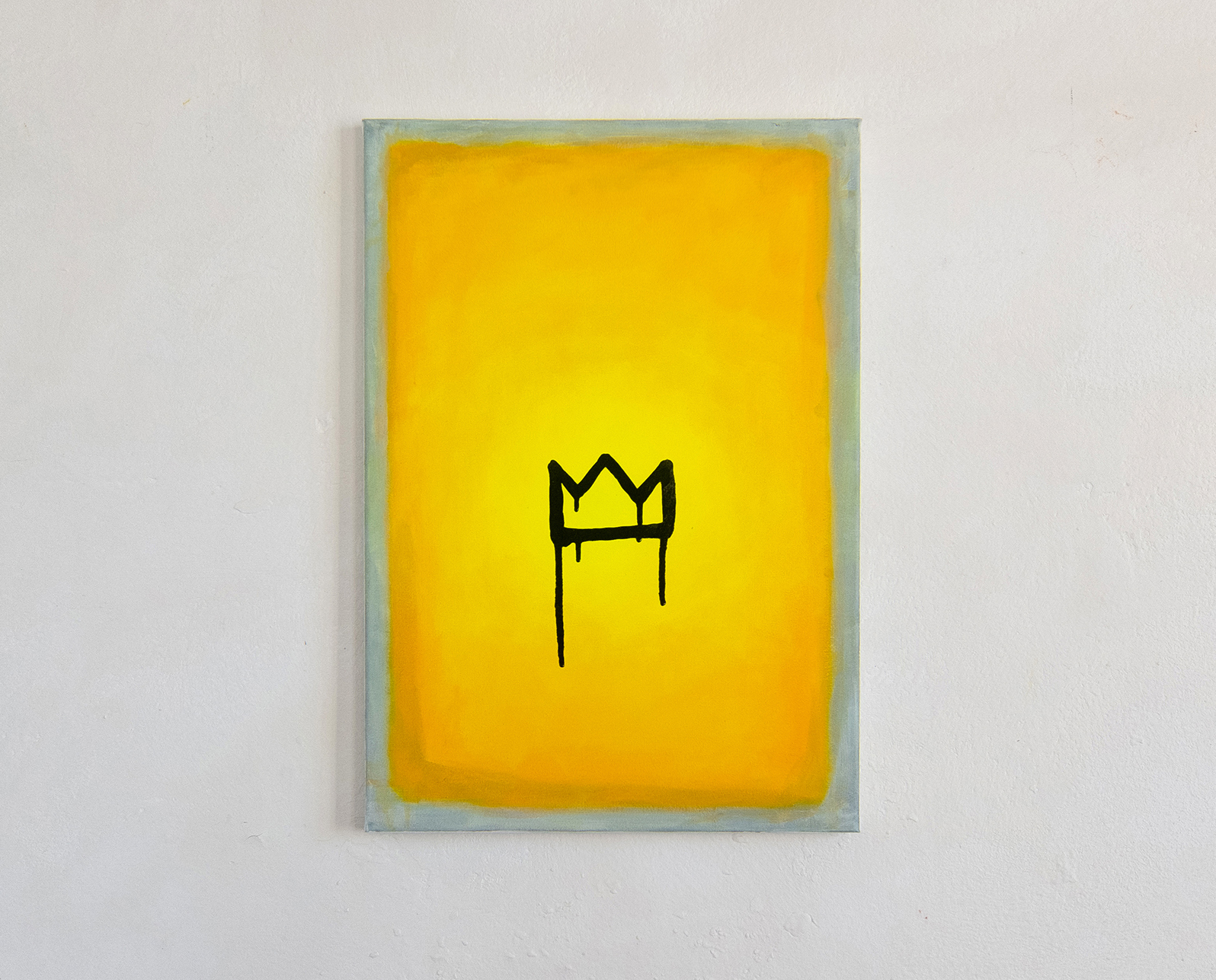 Just believe me – yellow artwork with black crown